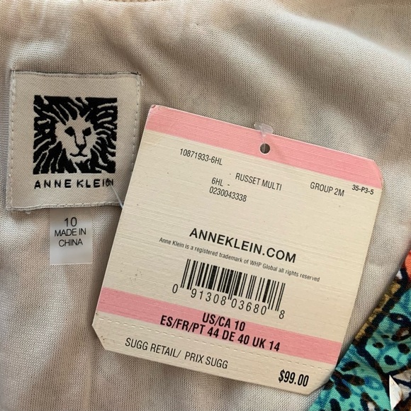 NWT Anne Klein Paisley A-line Dress 💐 - Picture 4 of 7